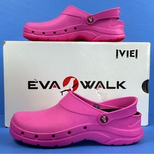 Brand New EvaWalk Rubber Clogs Pink Womens 9.5, Mens 7.5 Unisex made in Spain